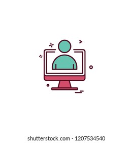 Monitor icon design vector