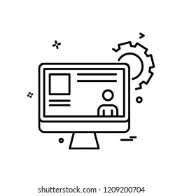 Monitor icon design vector