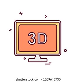 Monitor icon design vector
