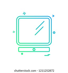Monitor icon design vector