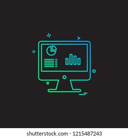 Monitor icon design vector