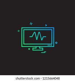 Monitor icon design vector 