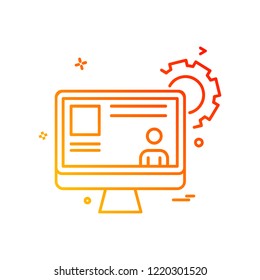 Monitor icon design vector