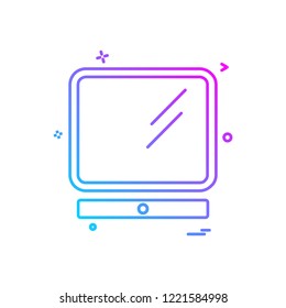 Monitor icon design vector