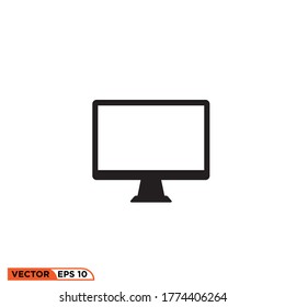 plantilla de ilustración vectorial de diseño de icono de monitor
