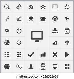 monitor icon. development, soft icons universal set for web and mobile