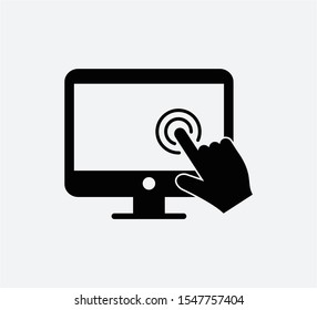 Monitor icon ,display icon vector flat illustration