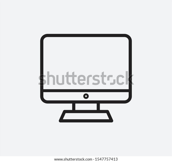 Monitor icon\
,display icon vector flat\
illustration
