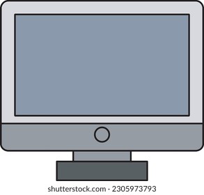ilustración vectorial de icono de monitor, símbolo plano