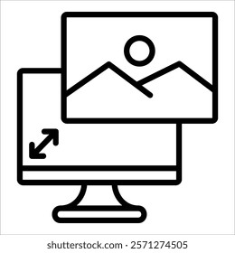Monitor Icon Element For Design