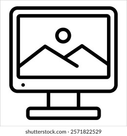 Monitor Icon Element For Design