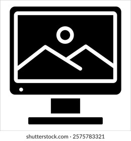 Monitor Icon Element For Design