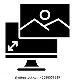 Monitor Icon Element For Design