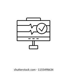 monitor icon. Element of production icon for mobile concept and web apps. Thin line monitor icon can be used for web and mobile on white background