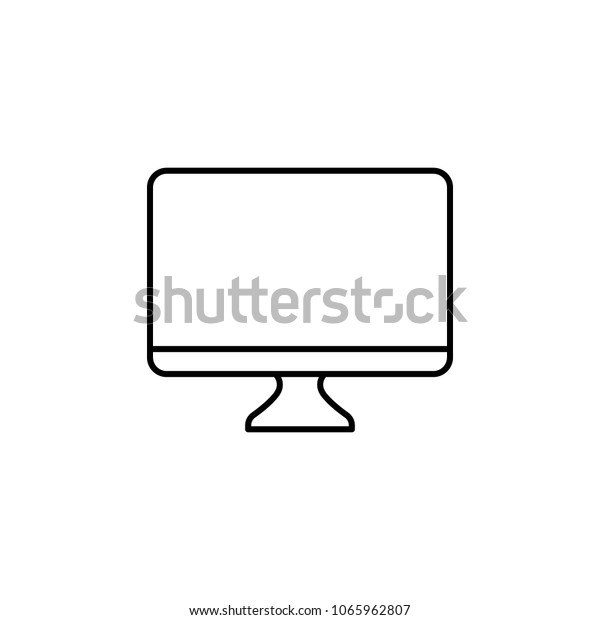 monitor icon.\
Element of simple icon for websites, web design, mobile app, info\
graphics. Thin line icon for website design and development, app\
development  on white\
background