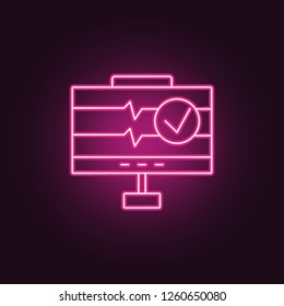 monitor icon. Elements of Manufacturing in neon style icons. Simple icon for websites, web design, mobile app, info graphics