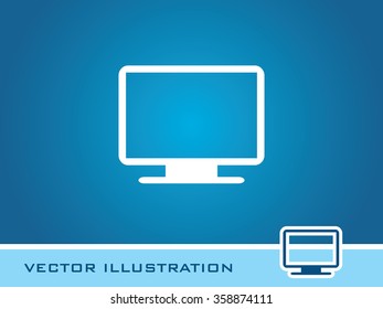 Monitor Icon. Eps-10.