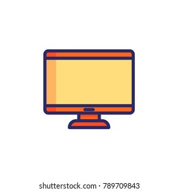 monitor icon filled outline