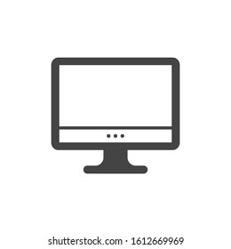 monitor icon flat design with white background