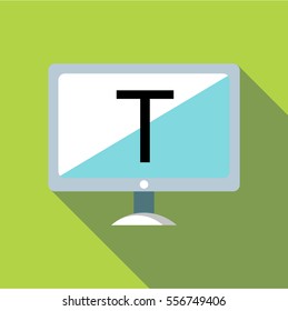 Monitor icon. Flat illustration of monitor vector icon for web