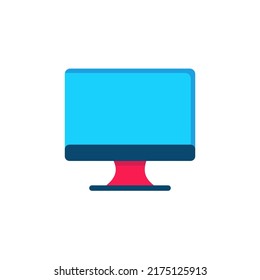 monitor icon flat style design. monitor icon vector illustration. isolated on white background