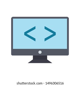 monitor icon in flat style isolated. Vector Symbol illustration