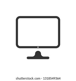 Monitor icon flat, television icon