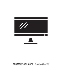 monitor icon, glyph style design
