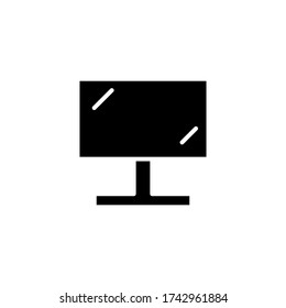 estilo de glifo de icono de monitor para su diseño web, logotipo, interfaz de usuario. ilustración