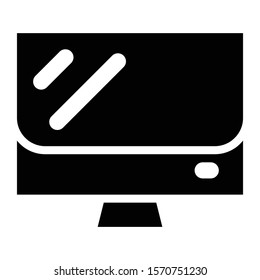 monitor icon glyph vector design 