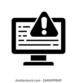 Monitor Icon Glyph Vector Illustration