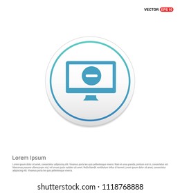 Monitor icon Hexa White Background icon template - Free vector icon