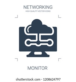 monitor icon. high quality filled monitor icon on white background. from networking collection flat trendy vector monitor symbol. use for web and mobile