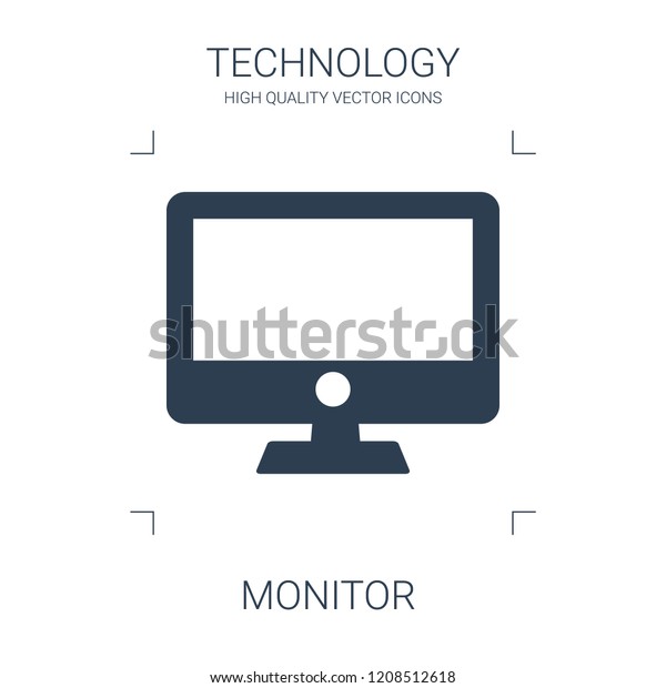 monitor icon. high quality filled monitor\
icon on white background. from technology collection flat trendy\
vector monitor symbol. use for web and\
mobile
