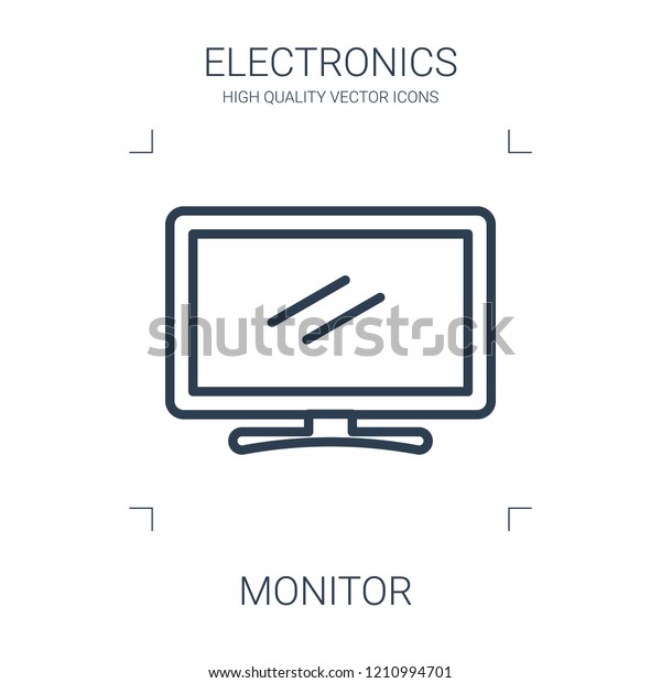 monitor icon. high quality line monitor\
icon on white background. from electronics collection flat trendy\
vector monitor symbol. use for web and\
mobile