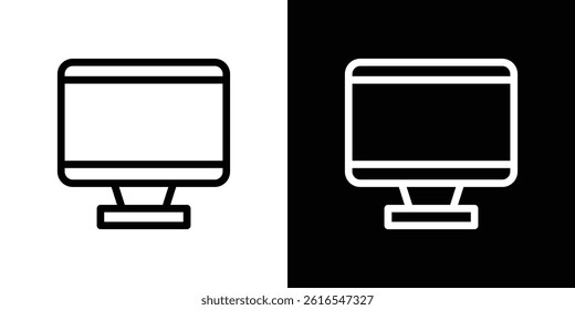 Monitor icon icons and symbol set. trendy illustration