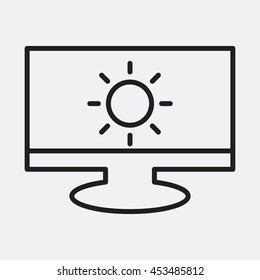 Monitor icon illustration isolated vector sign symbol