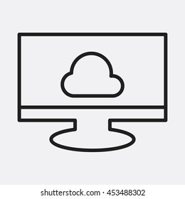 Monitor icon illustration isolated vector sign symbol