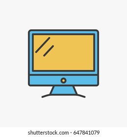 Monitor  icon illustration isolated vector sign symbol