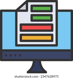 Monitor Icon image. Suitable for mobile application.
