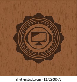 monitor icon inside wood emblem