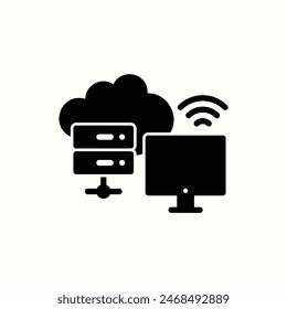 monitor icon, isolated glyph icon