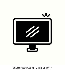 monitor icon, isolated glyph icon theme gadget