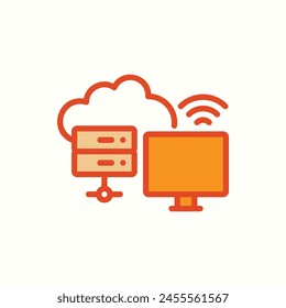monitor icon, isolated icon in light background, perfect for website, blog, logo, graphic design, social media, UI, mobile app