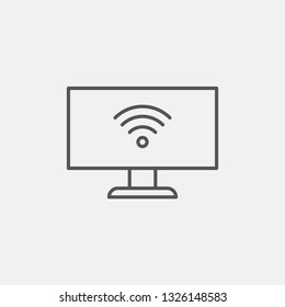 Monitor icon isolated on background. Display symbol modern, simple, vector, icon for website design, mobile app, ui. Vector Illustration