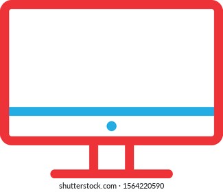Monitor icon isolated background
