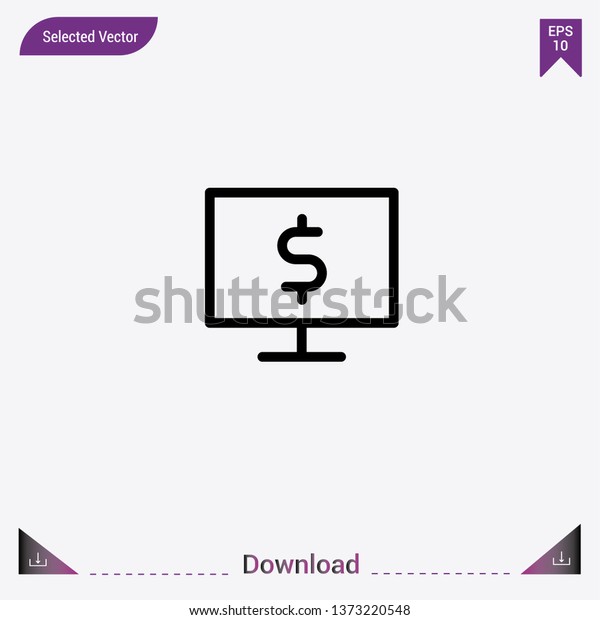Monitor\
icon isolated on grey background.Premium symbol for website design,\
mobile application, logo, ui.Modern, simple, isolated, flat best\
quality icon for web site designs or mobile\
apps.