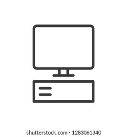 Monitor icon isolated on white background. Computer symbol modern, simple, vector, icon for website design, mobile app, ui. Vector Illustration