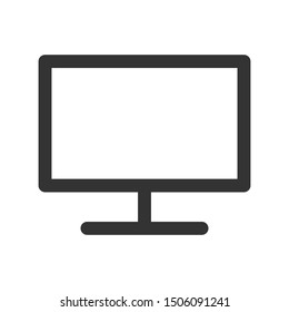 Monitor icon isolated on white background. Desktop symbol modern, simple, vector, icon for website design, mobile app, ui. Vector Illustration