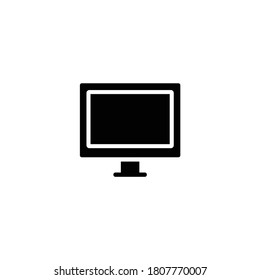 Icono de monitor aislado en fondo blanco